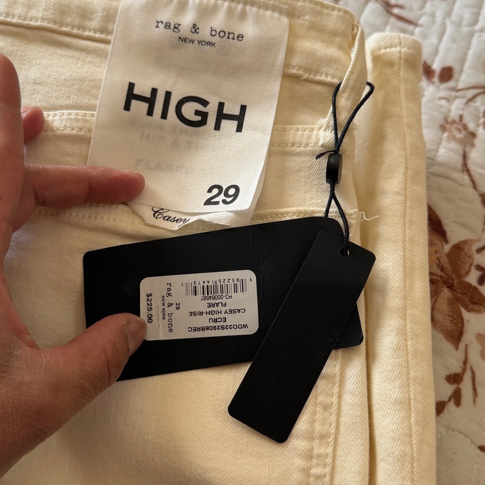 rag & bone Off-White Flare Jeans - Picture 10 of 12